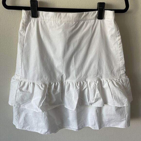 J. Crew Tiered Ruffle Midi Skirt Sz 4 - Picture 2 of 9